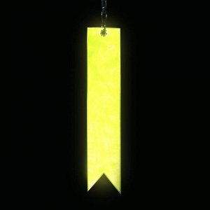 Светоотражающий элемент «Флажок», 15 ? 3 см, цвет жёлтый/оранжевый