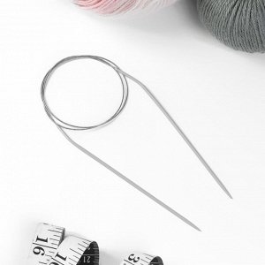 Спицы круговые, для вязания, с тефлоновым покрытием, с металлическим тросом, d = 2,75 мм, 14/80 см