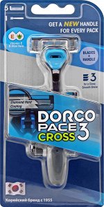 DORCO Станок бритвенный с 3 лезвиями + (5 кассет CROSS)  Pace CROSS 3
