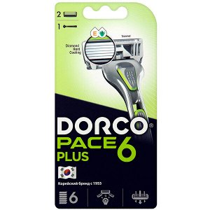 DORCO Cтанок для бритья Dorco Pace 6 (система с 6 лезвиями), + 2 сменные кассеты  NEW