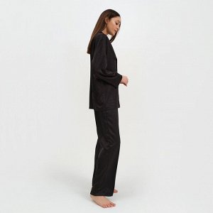 Пижама женская (рубашка и брюки) KAFTAN &quot;Треугольники&quot; цвет цвет чёрный, размер 40-42