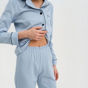 Пижама женская (рубашка и брюки) KAFTAN Love цвет голубой