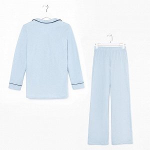 Пижама женская (рубашка и брюки) KAFTAN Love цвет голубой