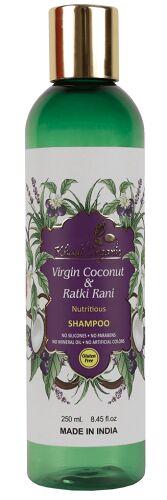 Шампунь питательный Кокос и ночной цветущий жасмин Кхади Virgin Coconut & Ratki Rani Khadi Organic 250 мл.