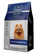 Gina Elite Dog Small Breed Ocean Fish&amp;Rice сухой корм для собак мелких пород с Рыбой и рисом 1кг