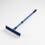 Окномойка с телескопической металлической окрашенной ручкой и сгоном Доляна, 20?49(75) см, поролон, цвет синий
