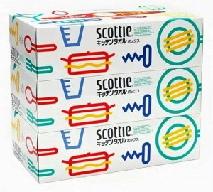 Тесненные бумажные кухонные полотенца в коробке, двухслойные повышенной плотности Crecia "Scottie" 75 шт. х 3 коробки / 12