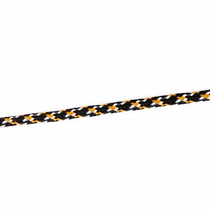 Шнур-паракорд светоотражающий "СЛЕДОПЫТ" черный-оранжевый-белый, d-4 мм, 10 м