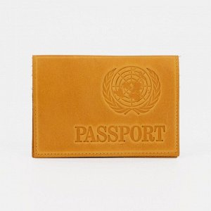 Обложка для паспорта, тиснение, цвет бежевый 3972706