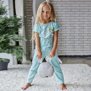 Футболка детская Disney "Холодное сердце", рост 98-104 (30), голубой