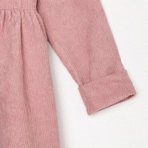 Платье детское KAFTAN "Velvet", р. 30 (98-104), пыльно-розовый