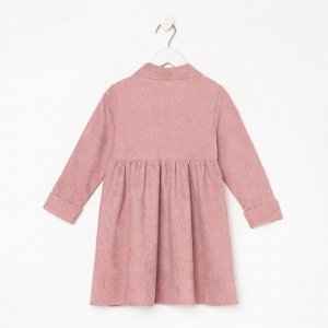 Платье детское KAFTAN "Velvet", р. 30 (98-104), пыльно-розовый