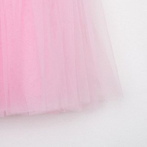 Платье нарядное детское KAFTAN, 34 (122-128 см), белый/розовый