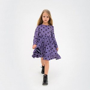 Платье детское KAFTAN "Горох", 32 (110-116), сиреневый