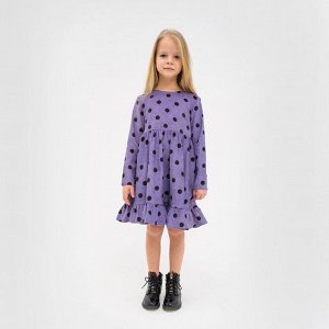 Платье детское KAFTAN "Горох", 32 (110-116), сиреневый
