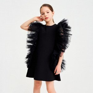 Платье нарядное детское MINAKU: PartyDress цвет чёрный, рост 140