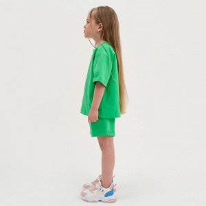 Комплект детский (футболка, шорты) KAFTAN "Basic line" размер, цвет зелёный