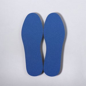 Стельки для обуви, универсальные, 27,5 см, пара, цвет бежевый/синий