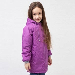 Куртка для девочки, цвет сиреневый, рост 104-