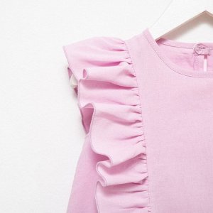 Блузка для девочки MINAKU: Cotton Collection цвет светло-сиреневый.