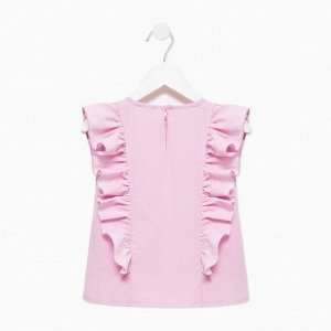 Блузка для девочки MINAKU: Cotton Collection цвет светло-сиреневый.