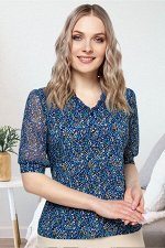 Блузка женская 4100-22/03/Синий, желтый