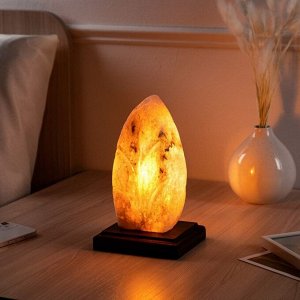 Соляная лампа "Лист", цельный кристалл, 21 см, 2-3 кг