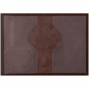 Обложка для паспорта OfficeSpace ""Питон"", кожа, коричневый