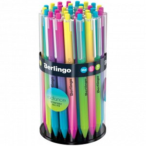 Ручка шариковая автоматическая Berlingo ""Radiance"" синяя, 0,7мм, корпус ассорти