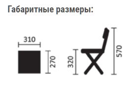 Стул детский складной (СТФ1 синий)