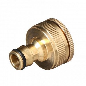 Штуцер, внутренняя резьба 3/4"–1", быстросъёмное соединение, латунь, Greengo