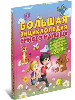 Александра Струк: Большая энциклопедия умного малыша. Самая нужная развивающая книга для детей от 2 до 4 лет 256стр., 289х215х21мм, Твердый переплет