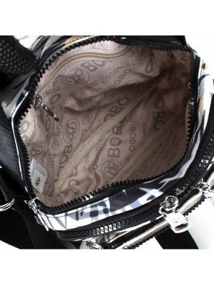 Сумка женская текстиль BoBo-0924-1,  2отд,  плечевой ремень,  бежевый/серый 237001
