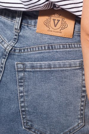 Свободные укороченные джинсы из супер эластичного денима
