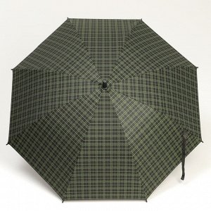 Зонт - трость полуавтоматический «Клетка», 8 спиц, R = 46 см, цвет МИКС