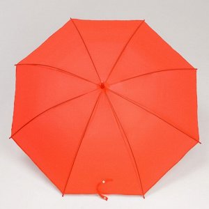 Зонт - трость полуавтоматический «Однотонный», 8 спиц, R = 47 см, цвет красный
