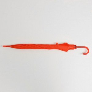 Зонт - трость полуавтоматический «Однотонный», 8 спиц, R = 47 см, цвет красный