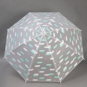 Зонт - трость полуавтоматический «Фигуры», 8 спиц, R = 47 см, цвет МИКС