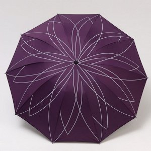 Зонт механический «Цветок», ветроустойчивый, 4 сложения, 10 спиц, R = 53 см, цвет МИКС