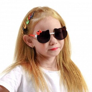 Очки солнцезащитные детские, UV400, линза 5х5 см, ширина 13 см, дужка 13.5 см, микс