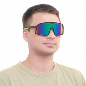 Очки солнечные мужские спортивные «Мастер К», uv 400, ширина 14.1 см, дужка 13.4 см, линза 7.2x5.3
