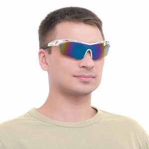 Очки солнечные мужские спортивные "Мастер К", uv 400, ширина 15 см, дужка 13.5 см, линза 8 х 5.1 см