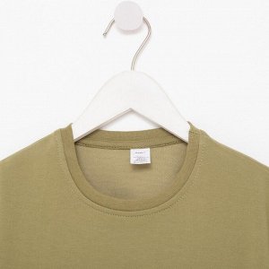 Костюм (футболка/шорты) для мальчика , цвет хаки, рост 116