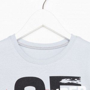 Комплект для мальчика (футболка/шорты), цвет серый, рост 116
