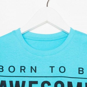 Комплект для мальчика (футболка/шорты), цвет голубой, рост