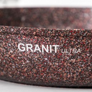 Сковорода Granit ultra red, d=22 см, пластиковая ручка, антипригарное покрытие, цвет бронзовый