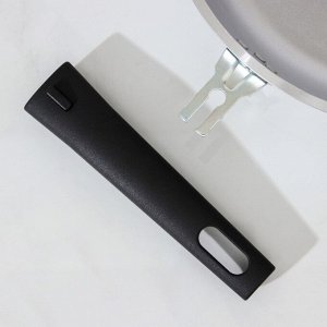 KUKMARA Сковорода, d=26 см, стеклянная крышка, съёмная ручка, цвет хромированный