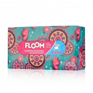 Floom салфетки бум.косм. 2-слойные в коробке 100шт /40/ 3121152