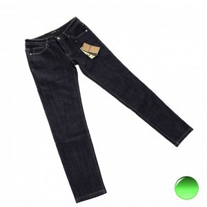 Женские утепленные джинсы C.V.B. черного цвета со светлыми переходами