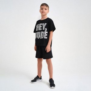 Комплект для мальчика (футболка, шорты) KAFTAN &quot;Hype&quot;, рост 158-164, цвет чёрный